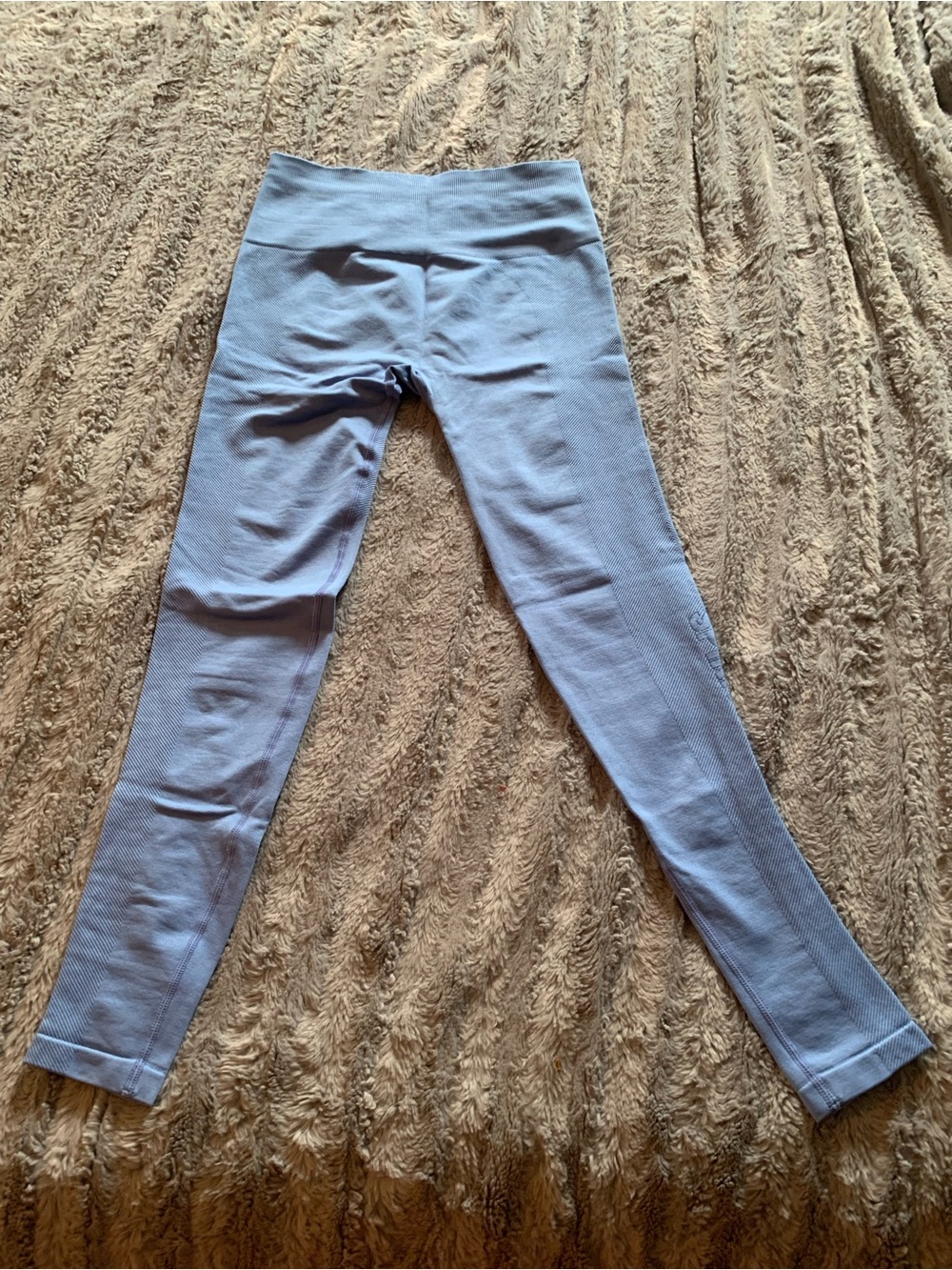 Spiritual Gangster size M/L Light Blue Ribbed Leggings, NWOT